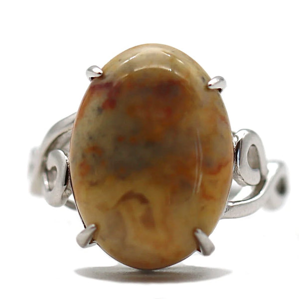 Bague Stella - Agate crazy lace & argent 925 Bague Stella - Agate crazy lace & argent 925