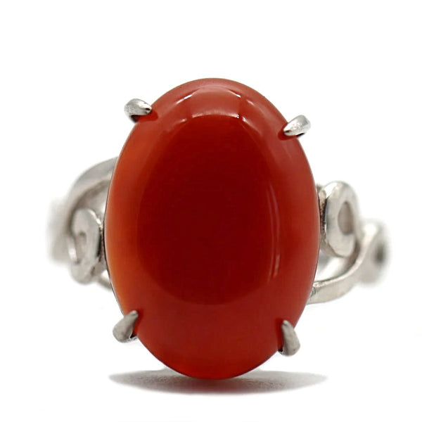 Bague Stella - Cornaline & argent 925 Bague Stella - Cornaline & argent 925