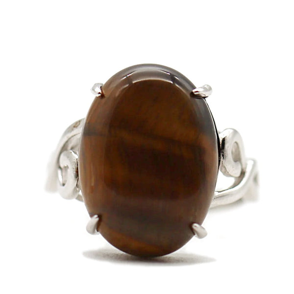 Bague Stella - Oeil de tigre & argent 925 Bague Stella - Oeil de tigre & argent 925