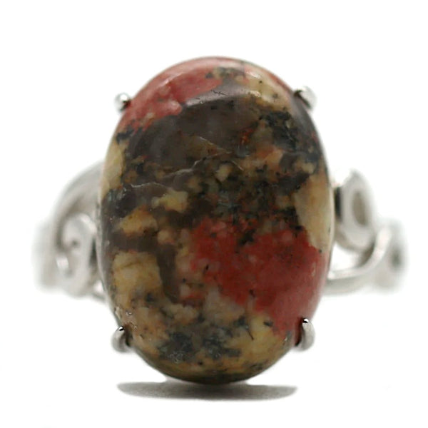 Bague Stella - Unakite & argent 925 Bague Stella - Unakite & argent 925