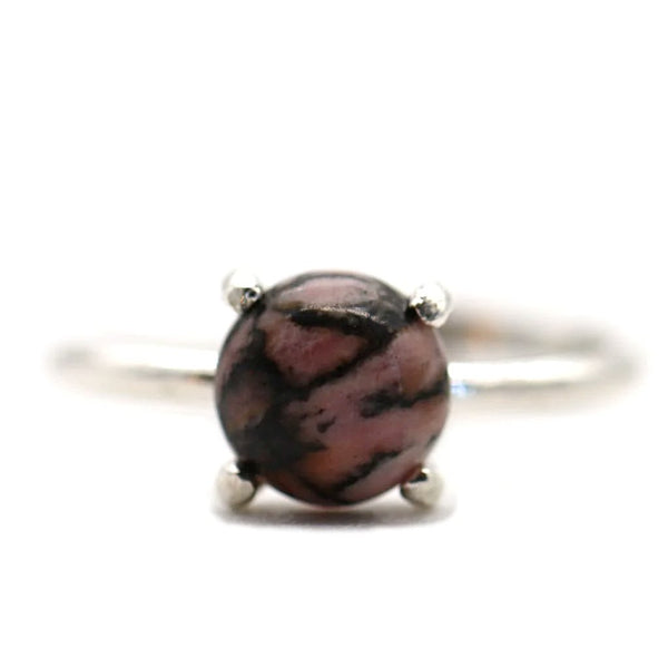 Bague Alya - Rhodonite & argent 925 Bague Alya - Rhodonite & argent 925