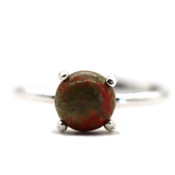 Bague Alya - Unakite & argent 925 Bague Alya - Unakite & argent 925
