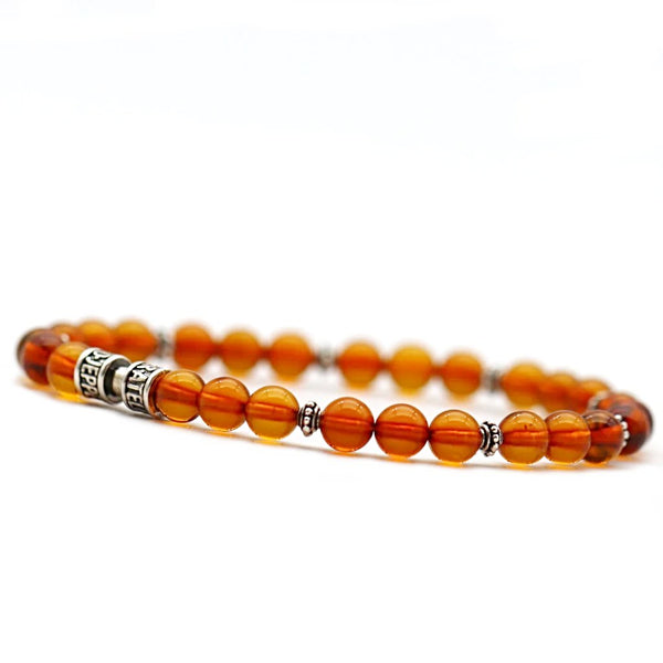 Bracelet ambre & argent 925 - 6mm Bracelet ambre & argent 925 - 6mm