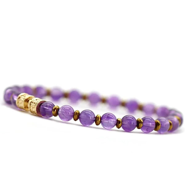 Bracelet améthyste dorée - 6mm Bracelet améthyste dorée - 6mm