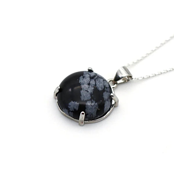 Pendentif Obsidienne neige & Argent 925 Pendentif Obsidienne neige & Argent 925