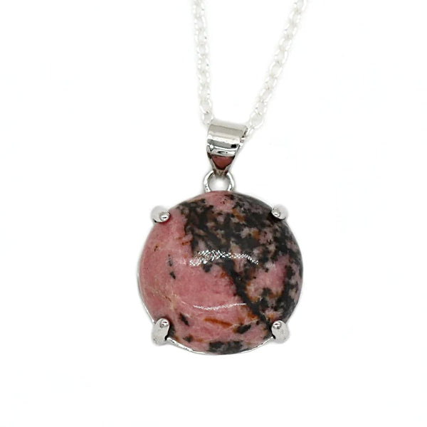 Pendentif Rhodonite & argent 925 Pendentif Rhodonite & argent 925