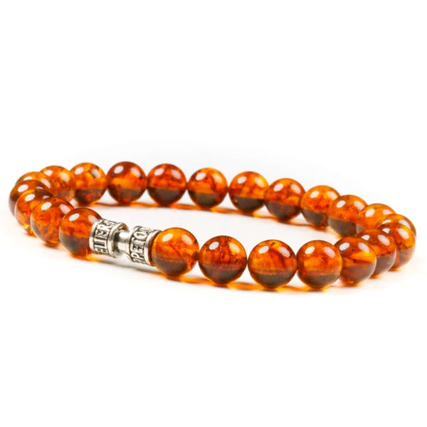 Bracelet ambre 8mm - L'ESSENTIEL Bracelet ambre 8mm - L'ESSENTIEL