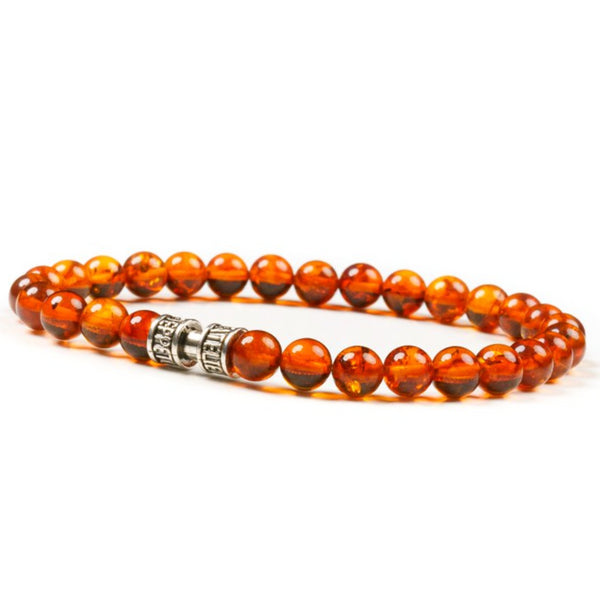 Bracelet ambre 6mm - L'ESSENTIEL Bracelet ambre 6mm - L'ESSENTIEL