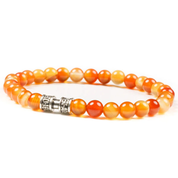 Bracelet cornaline 6mm - L’Espiègle Bracelet cornaline 6mm - L’Espiègle