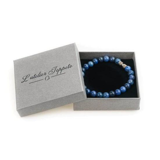Bracelet dumortiérite bleue lithothérapie 8mm
