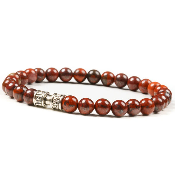 Bracelet jaspe bréchique 6mm - LE TENACE Bracelet jaspe bréchique 6mm - LE TENACE