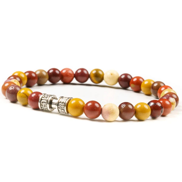 Bracelet jaspe mokaïte 6mm - LE PITTORESQUE Bracelet jaspe mokaïte 6mm - LE PITTORESQUE