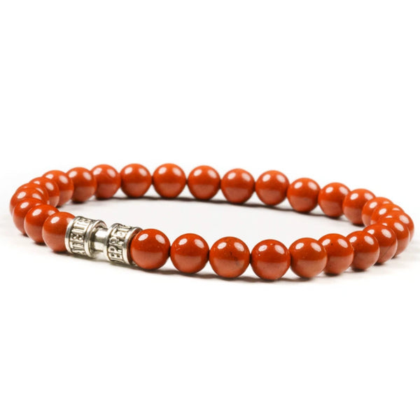 Bracelet jaspe rouge 6mm - LE DYNAMIQUE Bracelet jaspe rouge 6mm - LE DYNAMIQUE