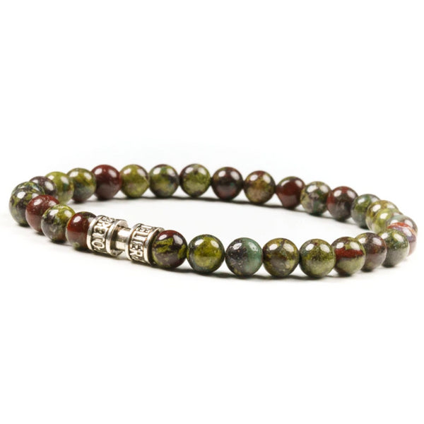 Bracelet jaspe sang de dragon 6mm - LE SAUVAGE Bracelet jaspe sang de dragon 6mm - LE SAUVAGE