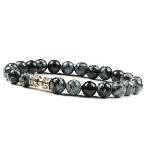 Bracelet obsidienne neige 8mm - L'HARMONIEUX Bracelet obsidienne neige 8mm - L'HARMONIEUX