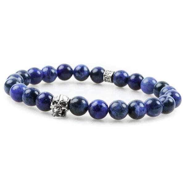 Bracelet sodalite 8mm - Skull édition Bracelet sodalite 8mm - Skull édition