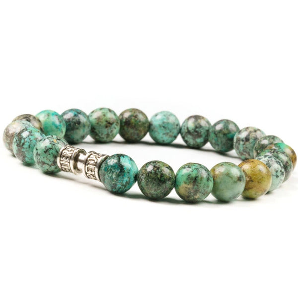 Bracelet turquoise africaine 8mm - L'ABSOLU Bracelet turquoise africaine 8mm - L'ABSOLU