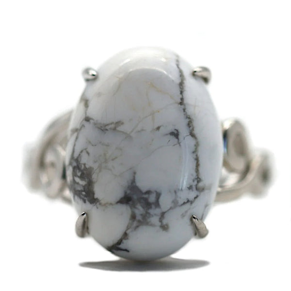 Bague Stella - Howlite & argent 925