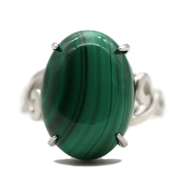 Bague Stella - Malachite & argent 925