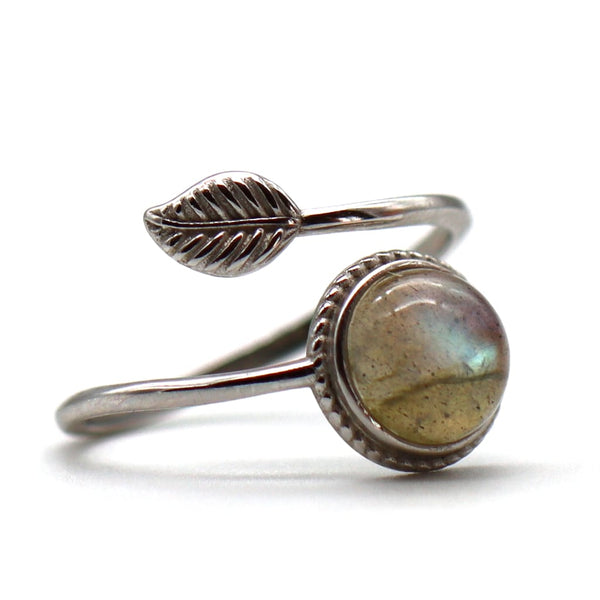 Bague Gaïa - labradorite & argent 925