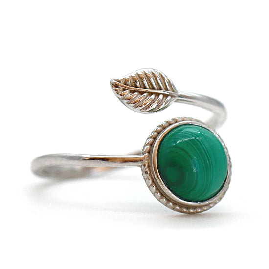 Bague femme malachite et argent 925