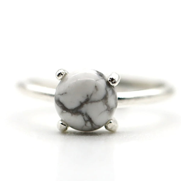 Bague Alya - Howlite & argent 925