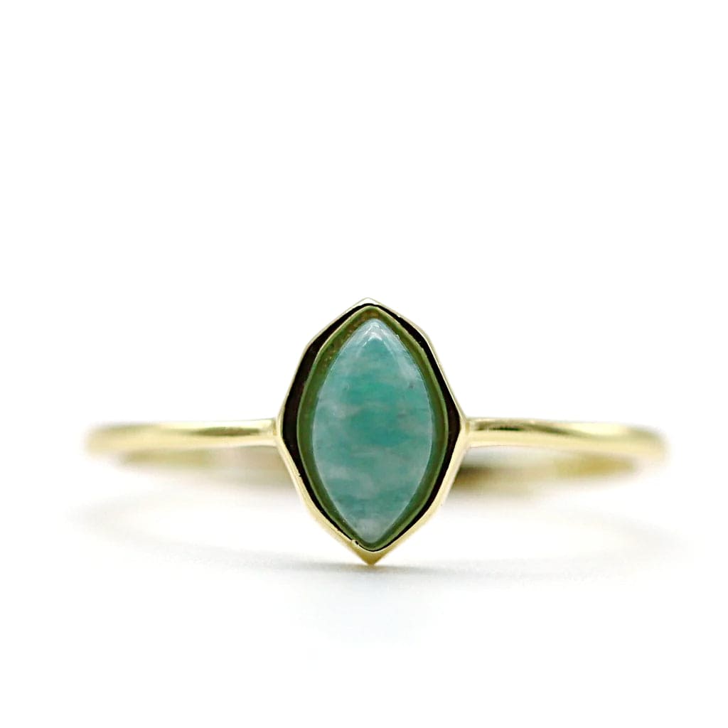 Bague or amazonite