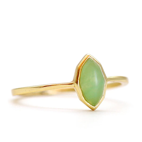 Bague Théia - Aventurine & vermeil