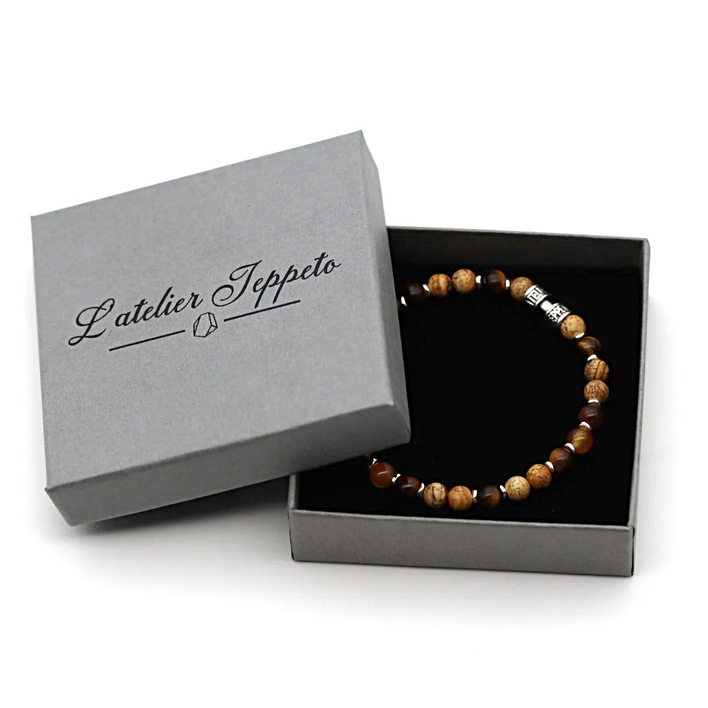 Bracelet pierre beige capsule limitée mai 2026 - cadeau prêt à offrir