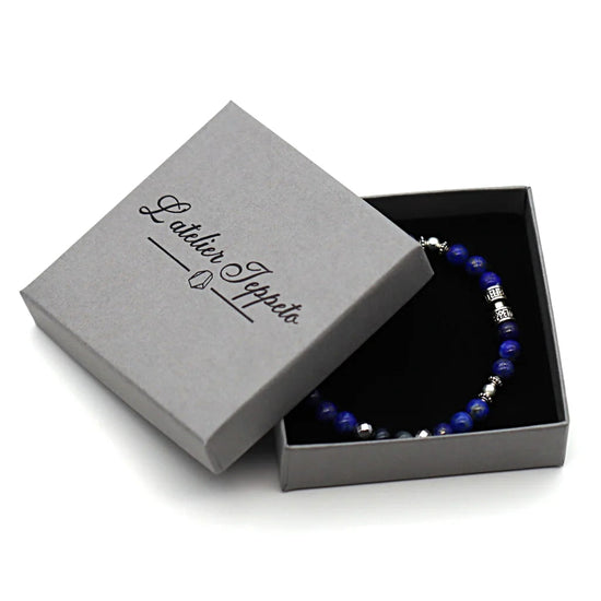 Bracelet lapis lazuli et argent limitée