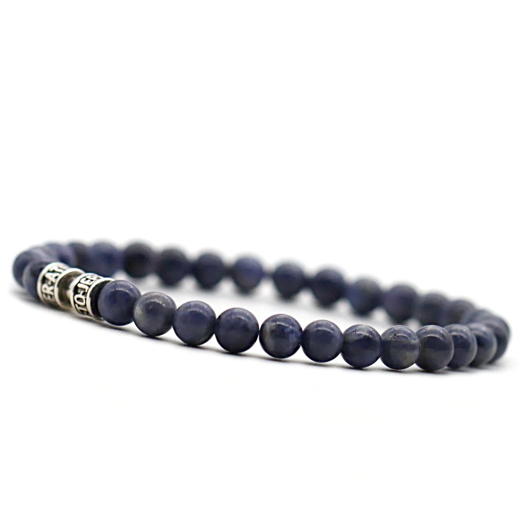 Bracelet saphir pierre précieuse 6mm