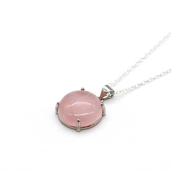 Collier pierre quartz rose femme