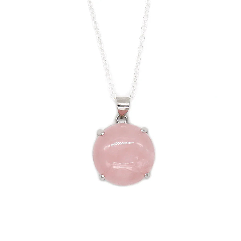 Pendentif pierre quartz rose femme