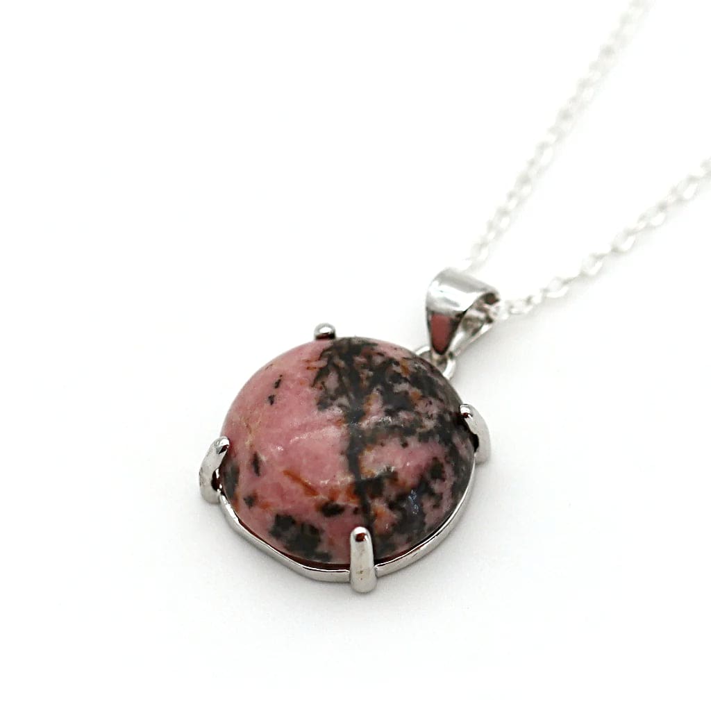 Pendentif rhodonite et argent 925