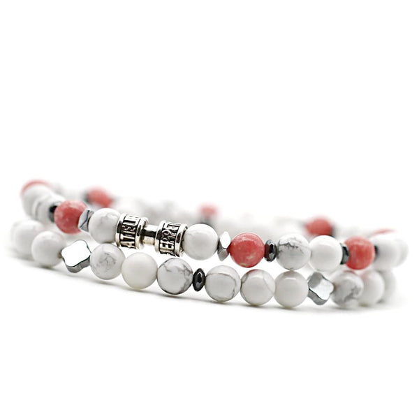 Stack Bracelets Blanc Passion - Howlite & Thulite