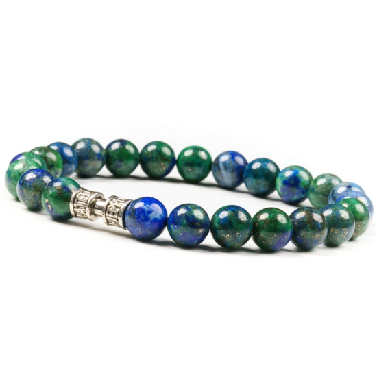 Bracelet Azurite Malachite 8 mm - Le Magistral – Atelier Bracelet Azurite Malachite 8 mm - Le Magistral – Atelier