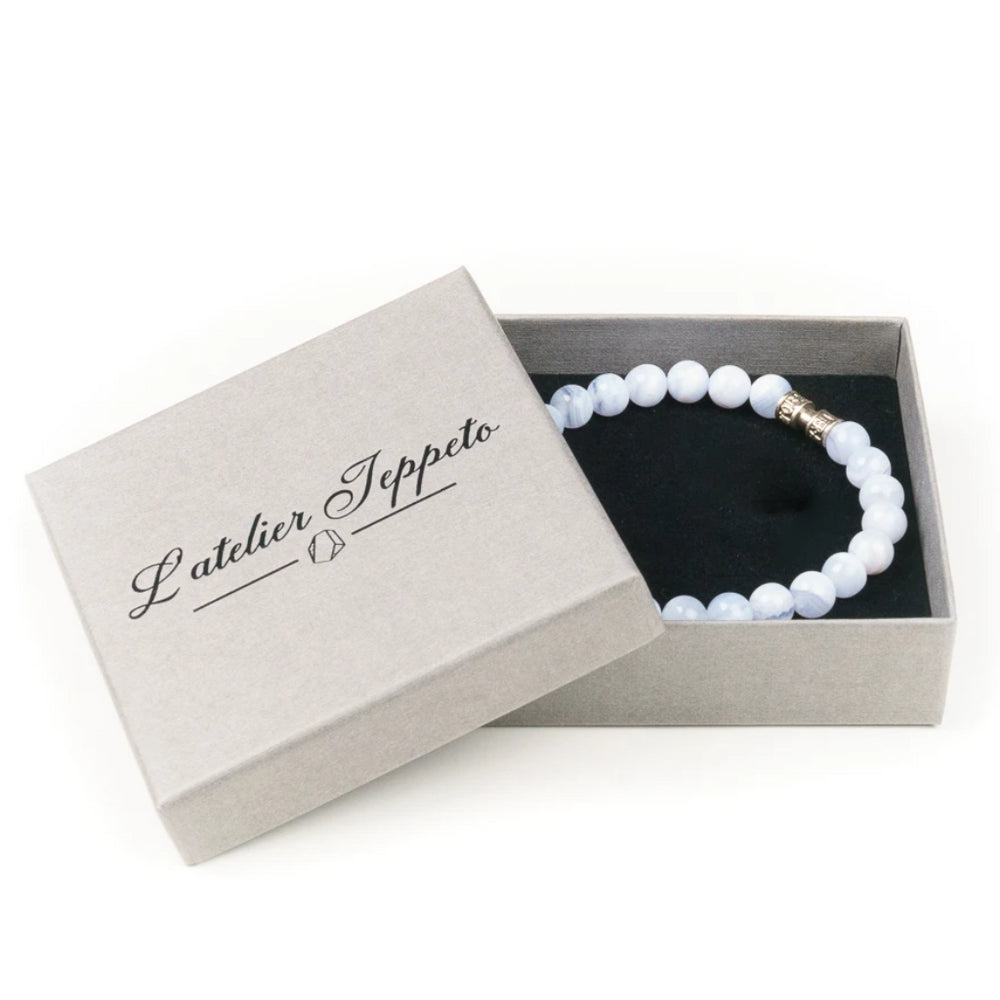 Bracelet calcédoine 8mm lithothérapie