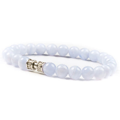 Bracelet calcédoine 8mm - LE CÉLESTE