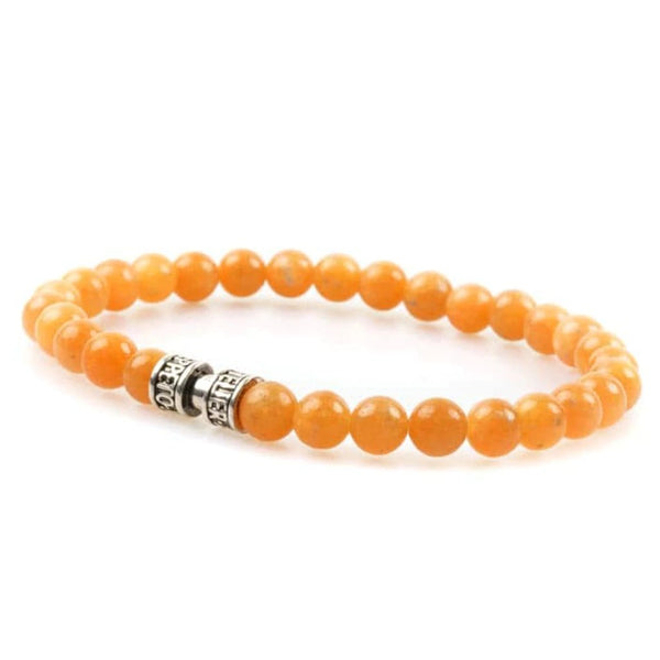 Bracelet calcite orange 6mm - LE FLAMBOYANT