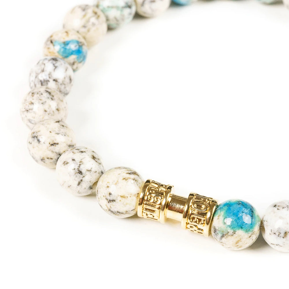 Bracelet jaspe K2 8mm or