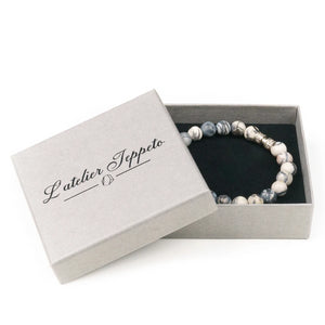Bracelet jaspe picasso 8mm lithothérapie