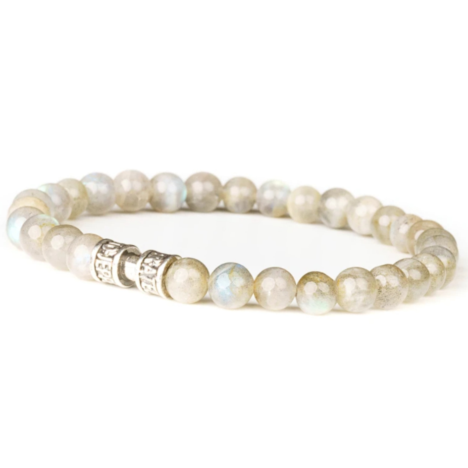 Ancien Bracelet Gourmette En metal argenter Maille minéraux labradorite Ancien Bracelet Gourmette En metal argenter Maille minéraux labradorite