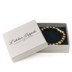 Bracelet œil de fer 8mm lithothérapie