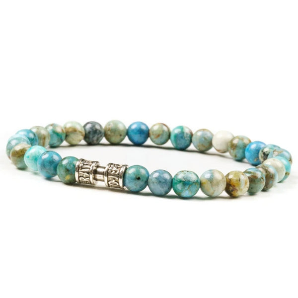 Bracelet opale bleue 6mm - LE CHARISMATIQUE