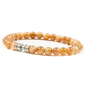 Bracelet pierre de soleil 6mm argent