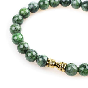 Bracelet pierre naturelle diopside chromidère 8mm or