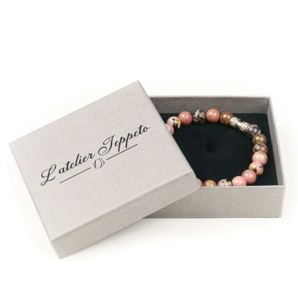 Bracelet rhodonite rose 8mm lithothérapie