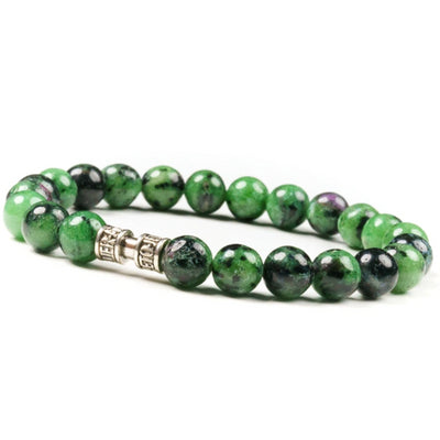 Bracelet rubis zoïsite 8mm - LE TRIOMPHANT