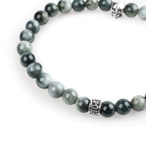 Bracelet skull homme et oeil d'aigle 6mm